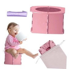 Teo - Portable Toddler Travel Potty   Foldable, Lightweight, Leak Berry Pink