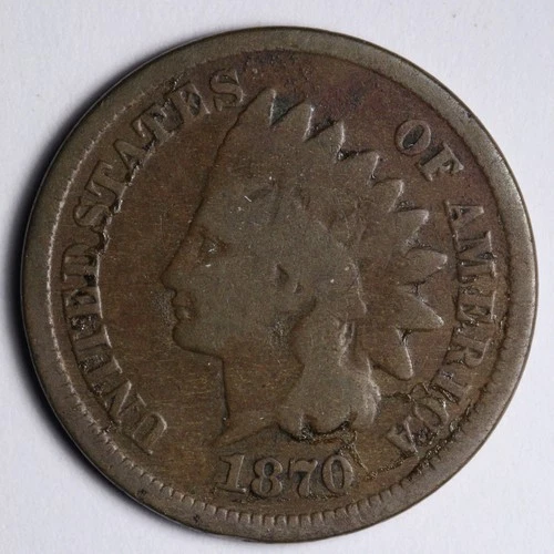 1870 Indian Head Cent — photo from the most recent tracked eBay sale
