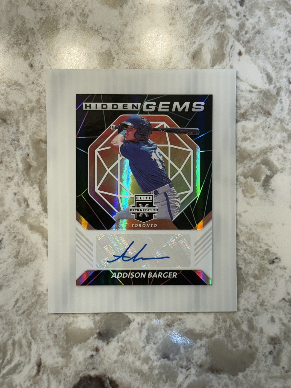 2021 Panini Elite Extra Edition - Hidden Gems Addison Barger #HG-AB Black Auto