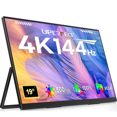 UPERFECT 19" 144Hz 4K 3840x2160 Portable Monitor QLED Display Gaming Screen - Image 1 of 4