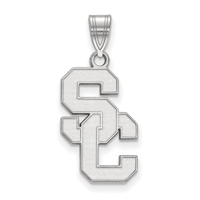 14k Weißgold LogoArt University of Southern California S-C großer Anhänger