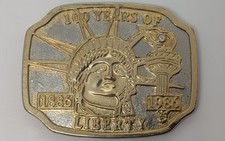 Vintage 1886-1986 100 Years Of Liberty Belt Buckle