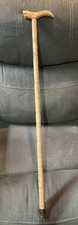 Vintage Wood Cane Walking Stick Dragon Design Handle