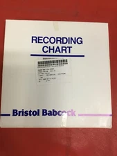 Box of 100 Bristol Babcock Circular Chart Recorder Paper Sheets MPN 8244 NOS NIB