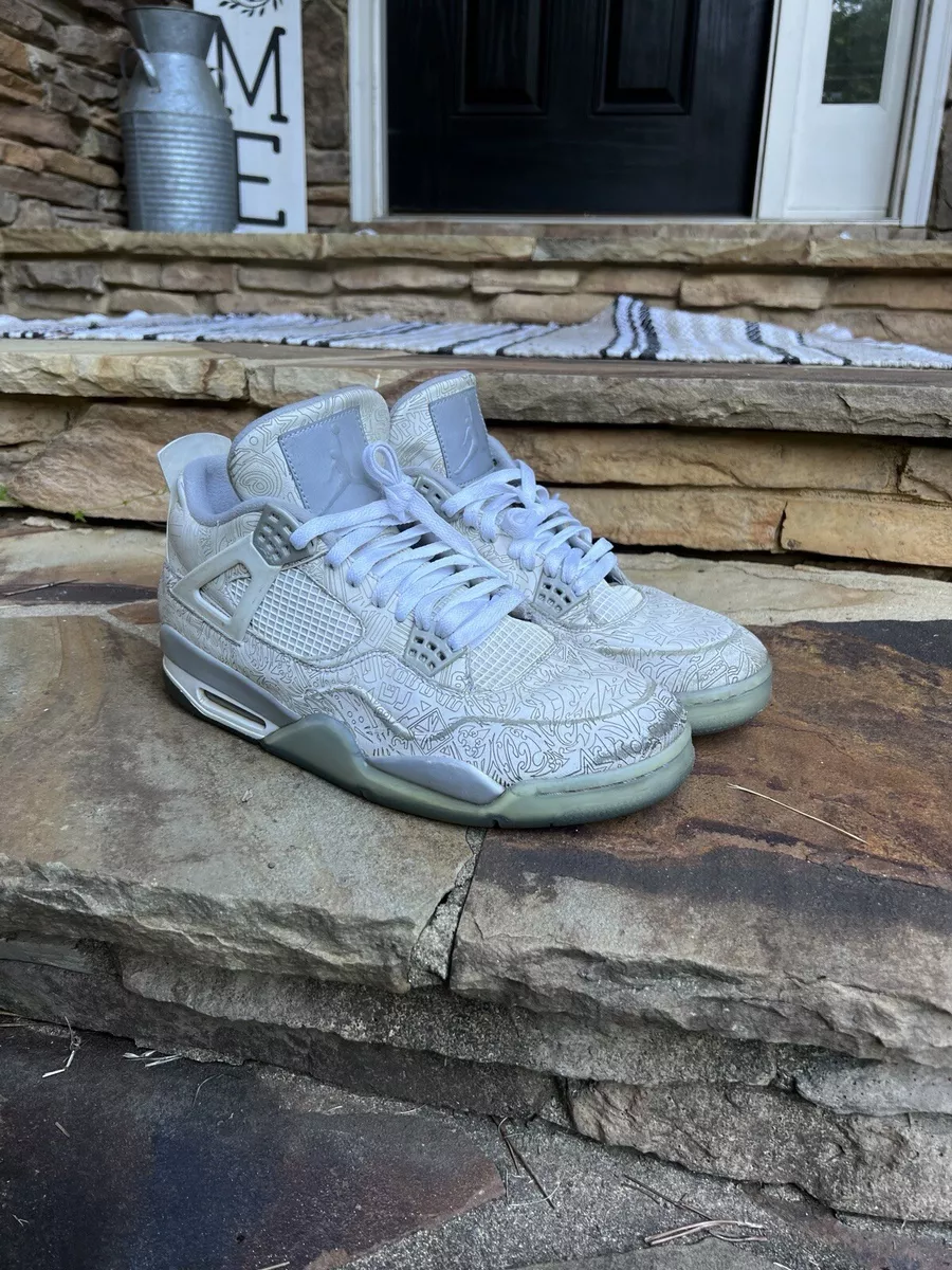 Jordan 4 online laser on feet