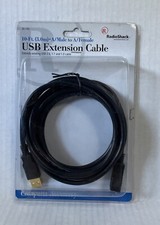 RadioShack Black 10-Ft. USB Extension Cable Computer Accessory New Sealed