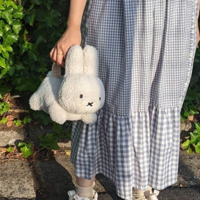 Merry Jenny Miffy Rabbit Plush Tote Hand Bag Stuffed Doll
