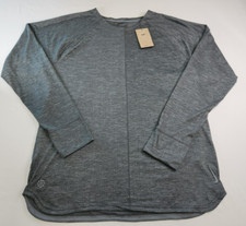 Nike Men Heather Gray Long Sleeve Drifit Crew Neck Yoga  Top Size XXL Relaxed