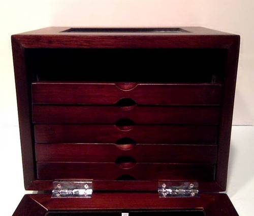 STUDIO NOVA Wooster Dark Cherry Wooden 5-Drawer Photo Album Box – 120 4x6 Photos - Picture 7 of 10