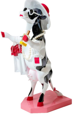 Cowparade - Alphadite Goddess of Shopping Cow Cow 47721 Figurine Sculpture - 19910