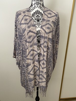 Cotton On Ikat Print Kimono Style Shawl Cardigan Cover Up XXS