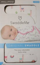 SwaddleMe Pink Llama Alpaca Original Swaddle Small/Medium 0-3 Months 7-14 Lbs