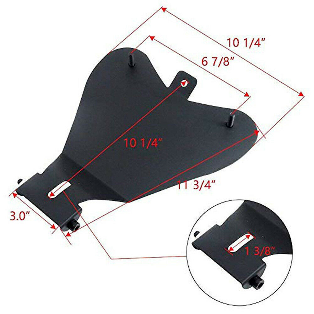 1 Set Black Solo Seat Mount Kit Swivel Bracket with 2 Spring for