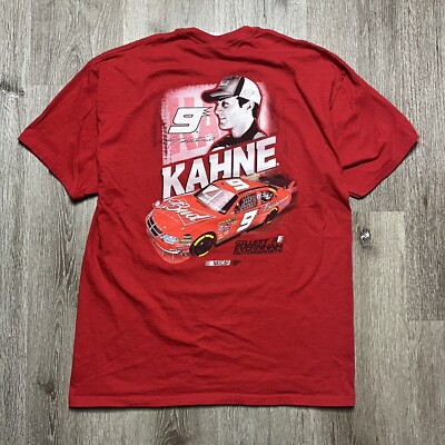 Vintage Kasey Kahne Nascar Racing Shirt Large Budweiser Daytona 500 Double Sided