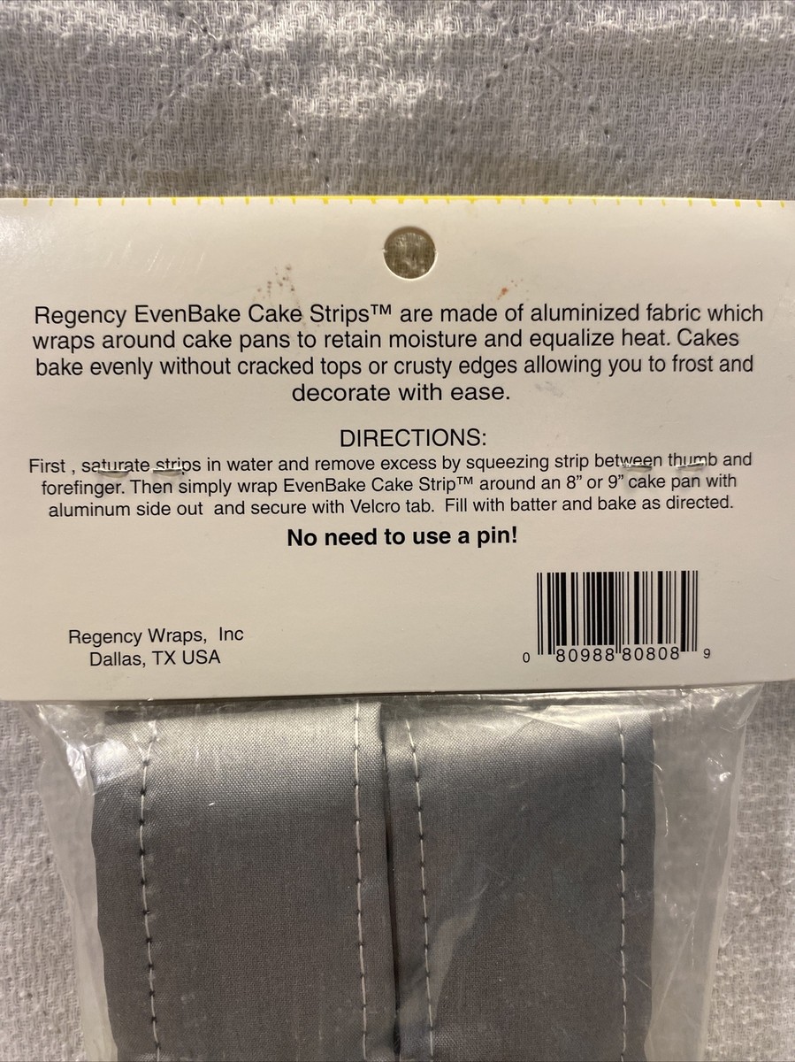 Regency 2pc EvenBake Adjustable Cake Pan Strips Set for Baking