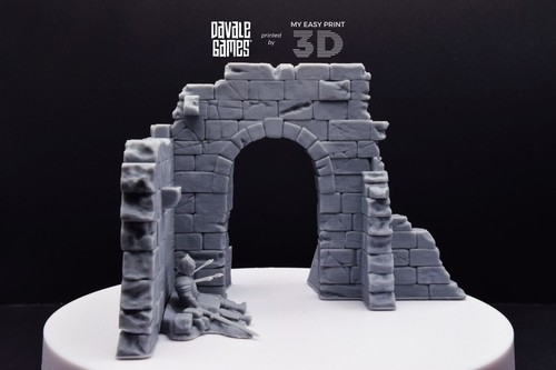 Grey Castle Scenery with Casualties 1+2 Davale Games 3D Printed With HQ Resin - Picture 3 of 21