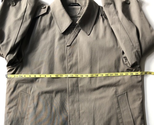 Oleg Cassini Men’s 44 Trench Coat Short All Weather Gray Removable Liner Quality - Picture 3 of 13
