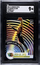 2020-21 Donruss Optic #14 Damian Lillard T-Minus 3,2,1 Holo Prizm SGC 9