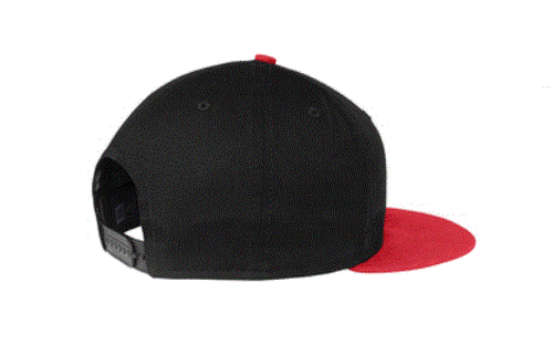 Cappello/cappello bianco New Era NE400 9Fifty nero/rosso tesa piatta posteriore a scatto - Foto 3 di 4
