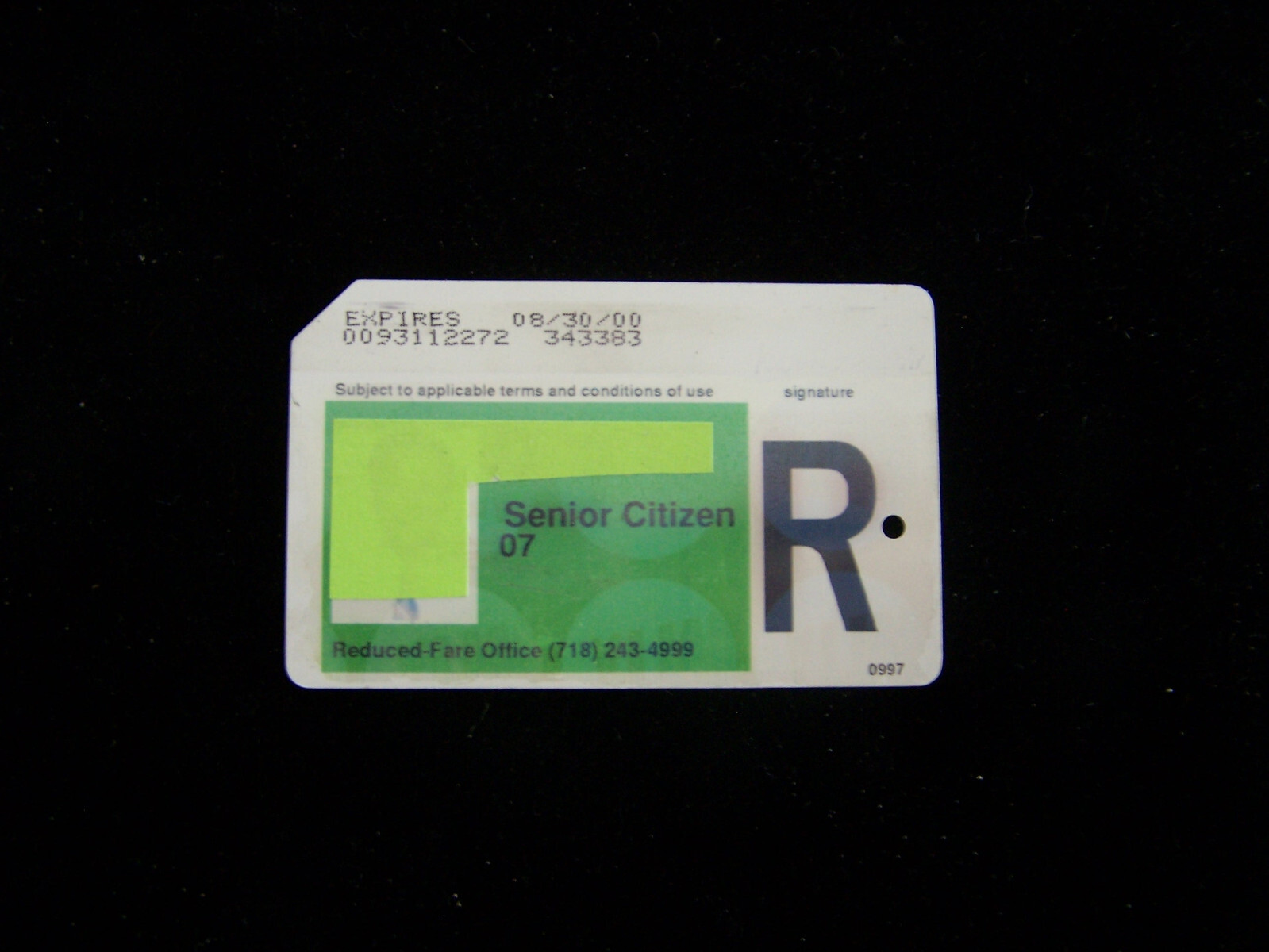 NYCTA METROCARD SENIOR CITIZEN EXPIRES 8/30/00 MINT CONDITION PHOTO ID PASS eBay