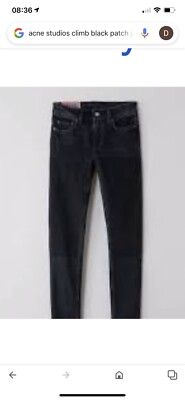 acne studios climb black patch skinny jean Size 29 women UK