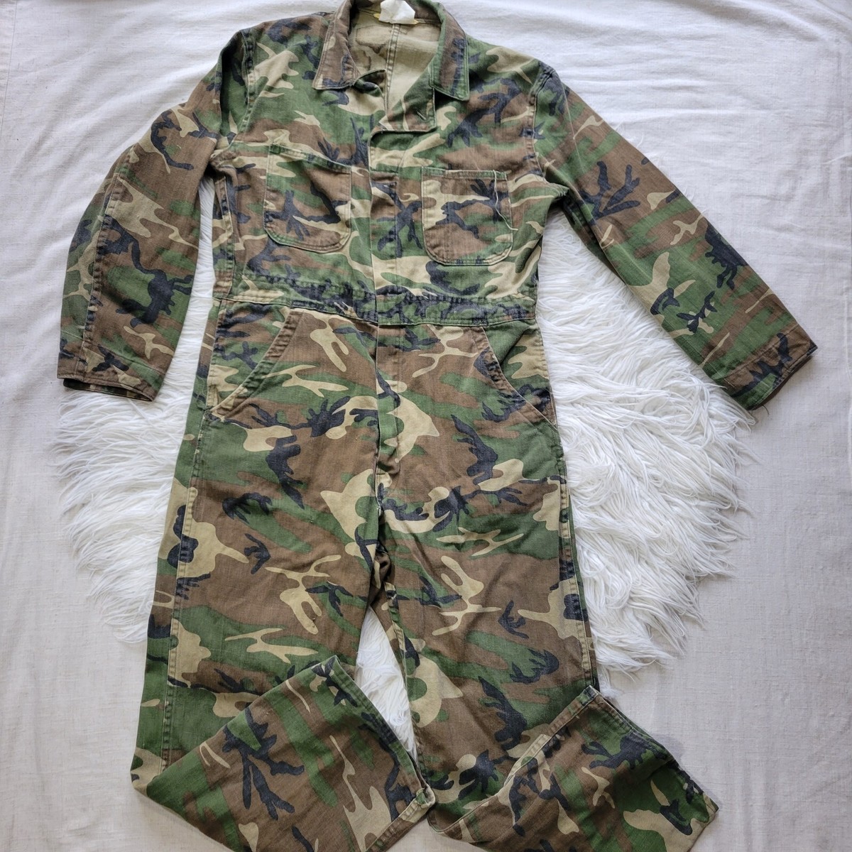 Vintage Ranger Woodland Camo Hunting Coveralls Mens Size