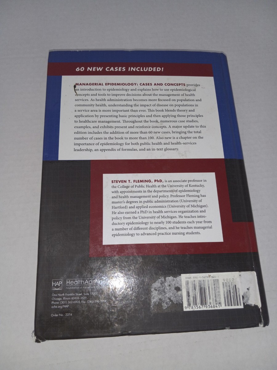 Managerial Epidemiology Cases and Concepts by Steven Fleming 2015