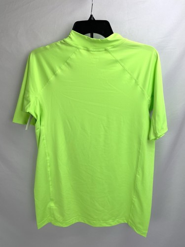 Lands’ End Boy XXL 18-20 Neon Green Short Sleeve Swim Suit Rash Guard Shirt - Picture 2 of 4
