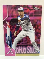 2020 FREDDIE FREEMAN Topps Chrome Pink Refractor Base Card #131 Atlanta Braves