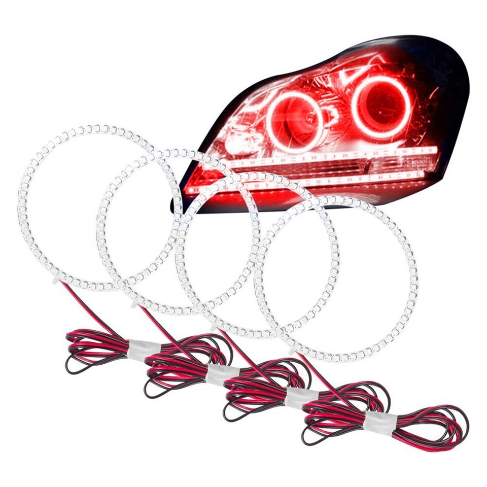 LED Halo Headlights Halo Light Surface Add On Custom Lights Red 2370