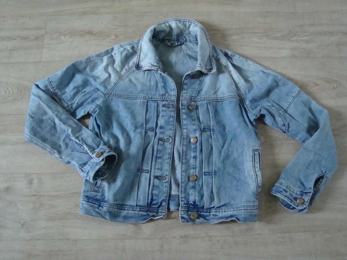 Herren Männer Jungen Jeans Jacke hüftlang blau S von ZARA