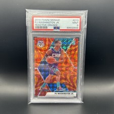 PSA 9 - PJ Washington Jr - 2019 Mosaic Reactive Orange #213 RC