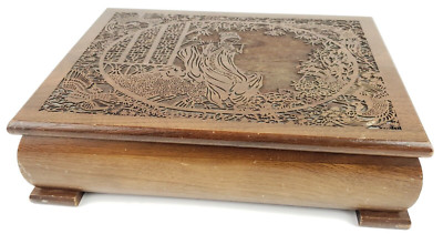 Asian Flute Player REUGE SWISS Music Jewelry Box Decatur PLAYS Edelweiss