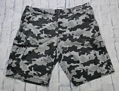 Zoo York MENS SIZE 40 Cargo Camo Baggy Shorts Rip Stop Gray