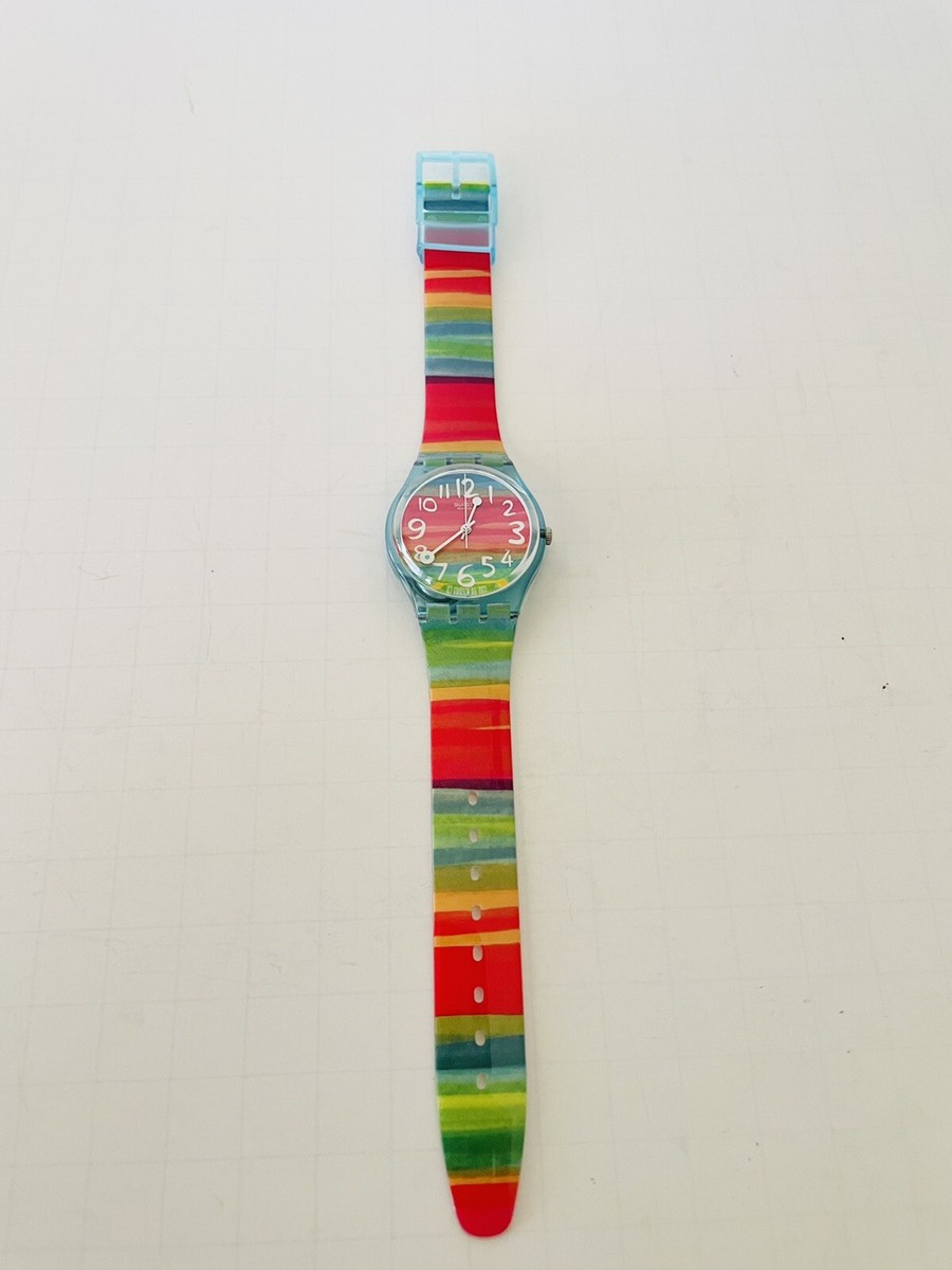 Swatch Watch Rainbow Color the Sky Quartz Watch Unisex-Adult  display picture 1