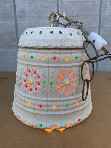 Vintage Lawn Ware USA Hanging Swag Lamp Light #237 Patio 🌿, Deck 🏖️, Camping