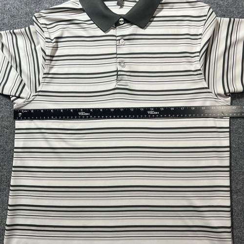 Ashworth Golf Polo Large Black White Stripe Performance Rugby Shirt Mens - Bild 7 von 17