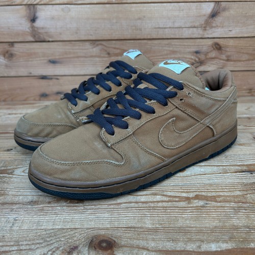 Nike Trainers Mens UK 10 SB Dunk Pro Carhartt Shale Brown Skater Shoes Vintage - Picture 5 of 15