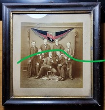 Burschenschaft Germania Greifswald ? Gruppenbild mit Fuchs ? / Foto im Rahmen