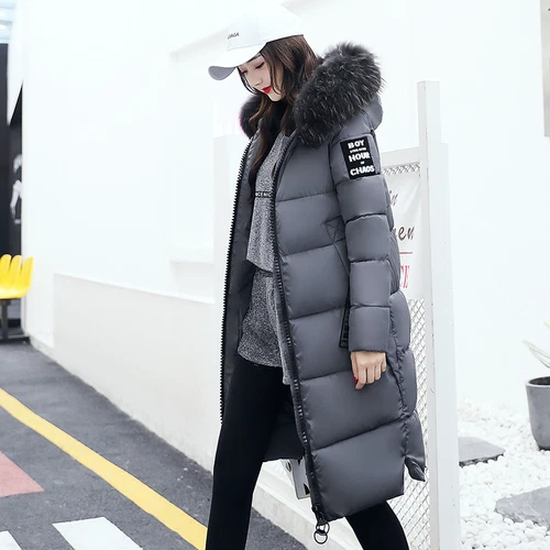 2019 Women Winter Coat Down Jacket Ladies Fur Hooded Jackets Long Puffer Parka - Picture 8 of 36