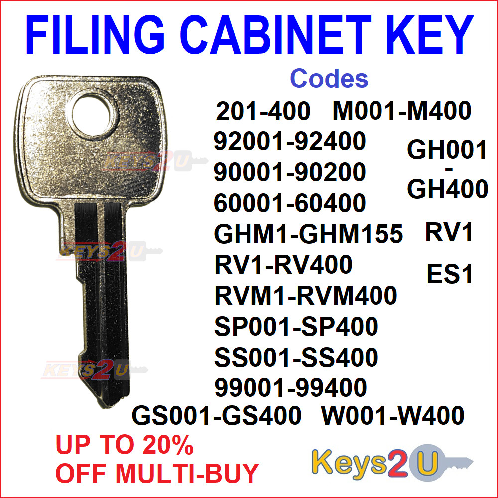 2) Steelcase Furniture Replacement Keys Cut Key Code FR301 - FR550 -Free Track E - Foto 6