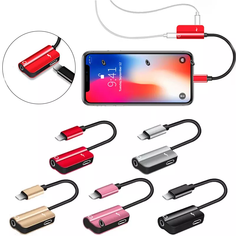 For iPhone Headphone Adapter Jack 8 Pin to 3.5mm Aux Cord Dongle Converter  USA