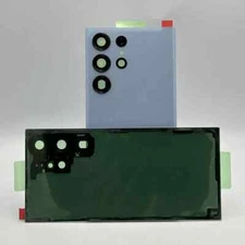 For Samsung S918 Galaxy S23 Ultra Rear Back Glass Battery Cover Camera Lens Blue