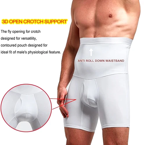 Boxer uomo body shaper miglioramento postura controllo pancia compressione intimo - Foto 6 di 30