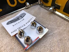 4 NEW CHROME METAL BULLET STYLE LICENSE PLATE FASTENERS # 