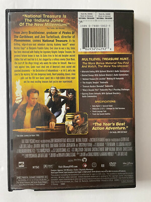 NATIONAL TREASURE Full Screen DVD (2005) Nicholas Cage | eBay