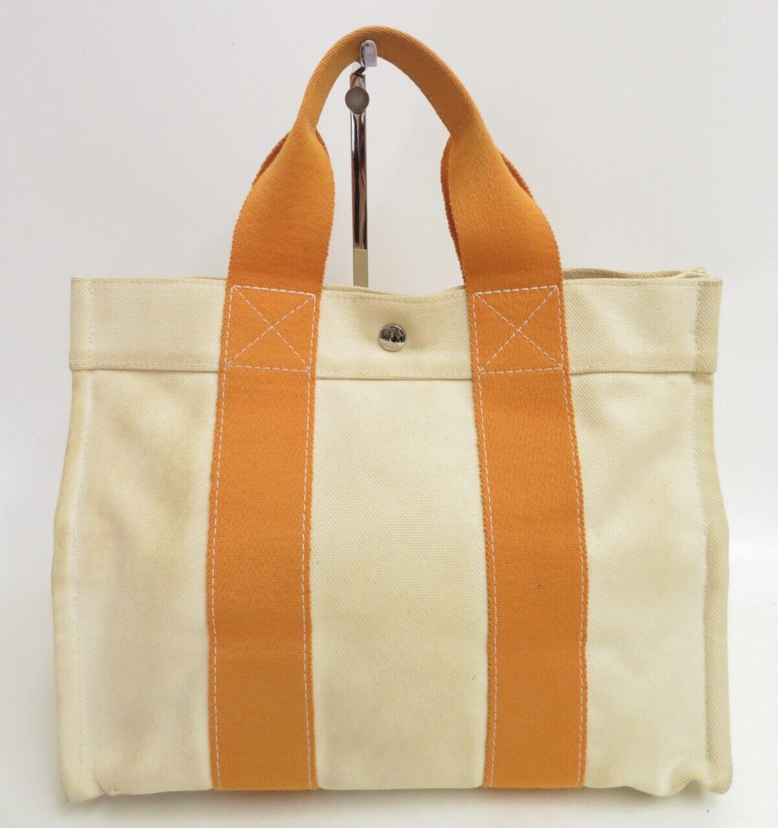 Authentic Hermes Bora Bora MM Canvas Tote Bag #39000 | eBay