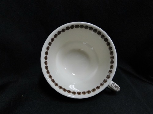 Mason's Bow Bells Brown, Flowers & Scrolls: Cup & Saucer Set, 2 1/4" Tall - Picture 7 of 12