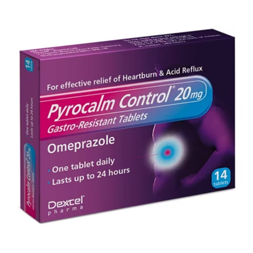 Pyrocalm Control 20mg Tablets for Heartburn & Acid Reflux (7 or 14 ...