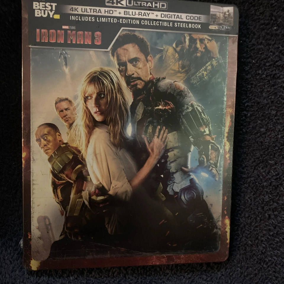 Iron Man 3 Steelbook 4K ULTRA HD + BLU-RAY+ Digital Limited Edition New Marvel Foto 2 de 3